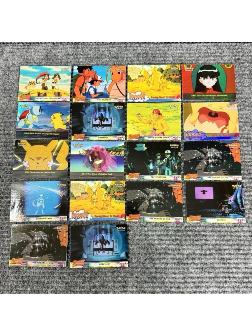 Vintage Topps Pokemon Pikachus Vacation Movie TV Animation Edition Lot Of 18 90s